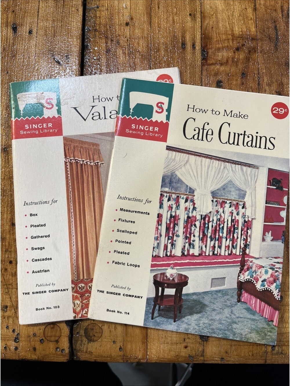 PAIR Vintage 1960 Singer Sewing Library How To Make Curtains And Valances